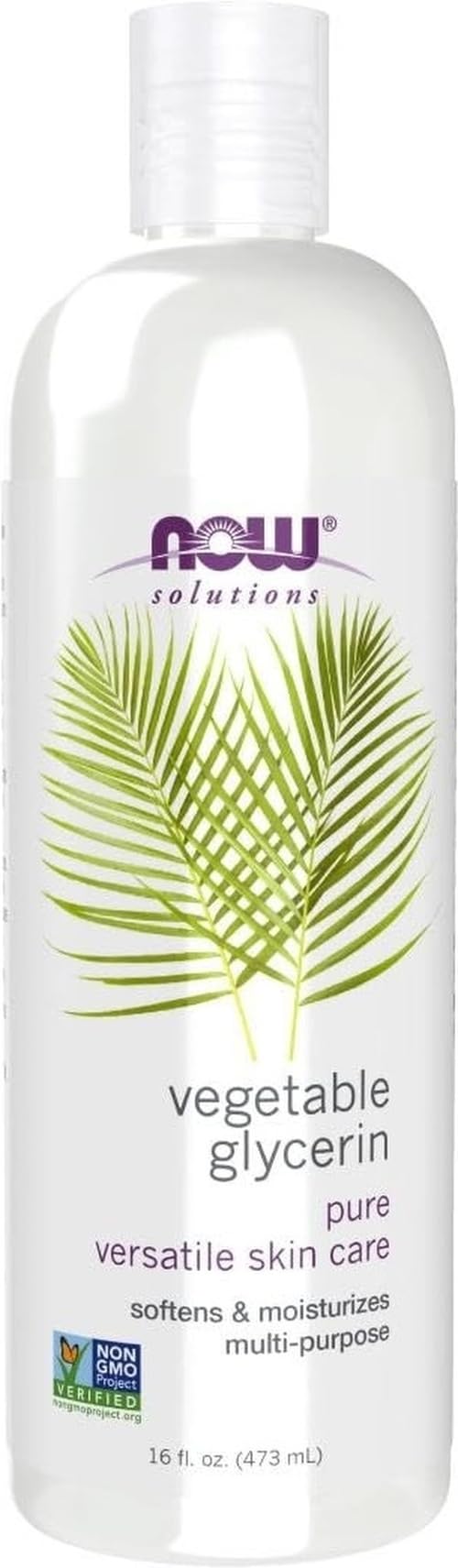 NOW Foods Solutions, Vegetable Glycerin, 100% Pure, Versatile Skin Care, Softening and Moisturizing, 16-Ounce NOW