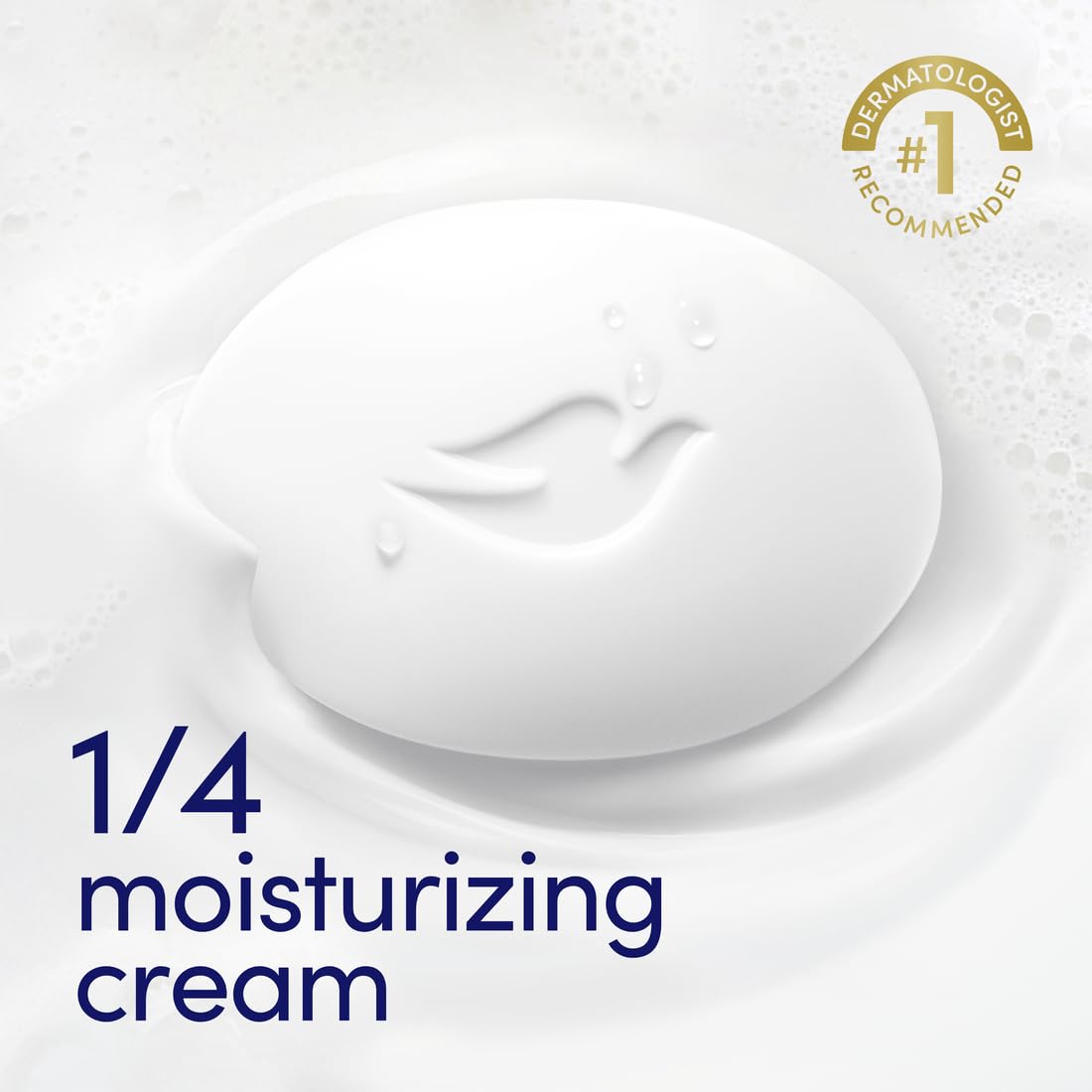 Dove Beauty Bar Soap Original 8 Count for Soft, Smooth Skin, with 1/4 Moisturizing Cream 3.75 oz Dove