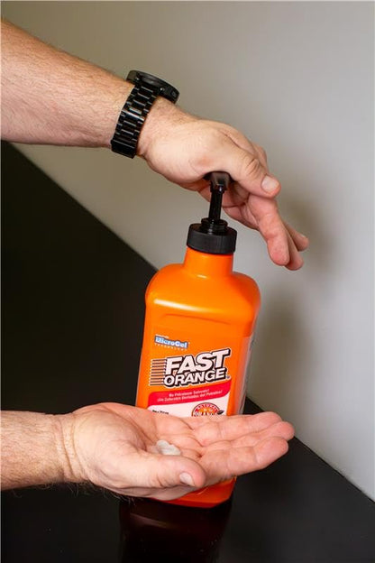 Fast Orange 25148 Pumice Lotion, Heavy Duty Hand Cleaner, Natural Citrus Scent, Waterless Cleaner For Mechanics, Strong Grease Fighter, 48 Oz. Fast Orange