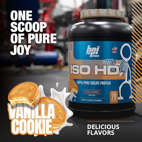 BPI Sports ISO HD Isolate Protein Vanilla Cookie, 76.8 oz - 69 Servings BPI Sports buy australia supplements