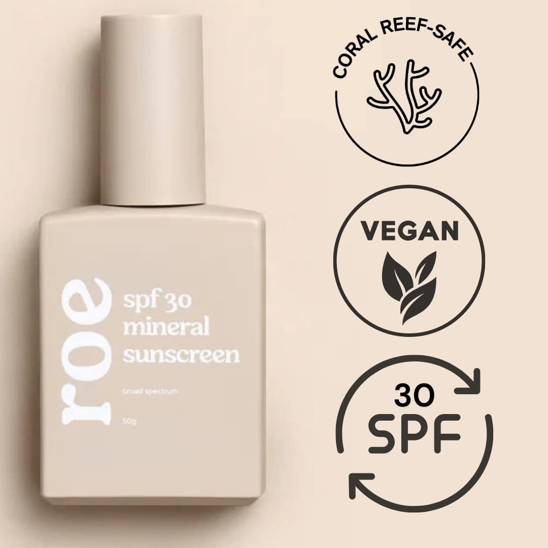 Roe Wellness- Baby Sunscreen Mineral & Reef Safe, Zinc Oxide, Non-Toxic Ingredients SPF 30 | Great For Toddlers, Kids, Newborns & Babies | Non-Greasy, Paraben-Free