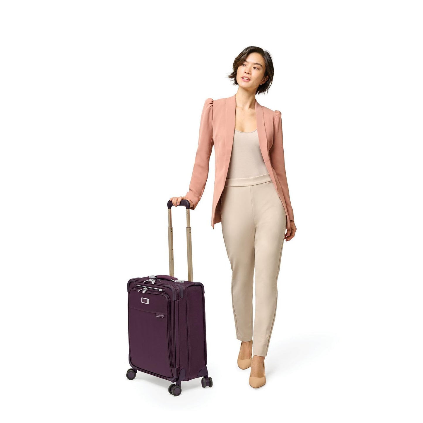 Briggs & Riley Essential 22" Carry On Expandable Spinner - Luggage for Travel, Suitcases with Wheels, Softside Rolling Bag for Men & Women, Self-Repairing Zipper - Baseline Collection, Black Gsupps Australia