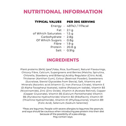 Mighty Ultimate Vegan Protein Powder, Super Berry Flavour, (17 Servings, 510g Bag without Scoop) MIGHTYBuy Supplements Australia