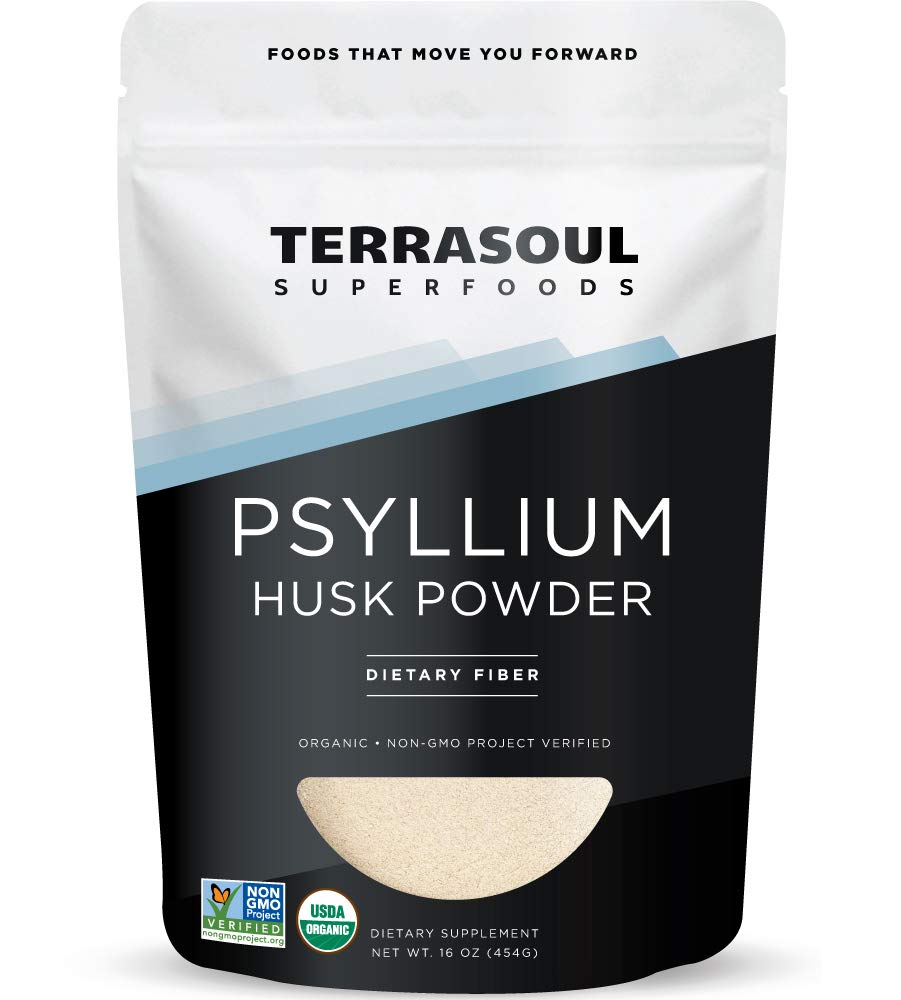 Terrasoul Superfoods Organic Psyllium Husk Powder, 1 Lb - Superfine Texture | 99% Purity | Perfect for Gluten-Free Baking | No Purple Breads Terrasoul Superfoods