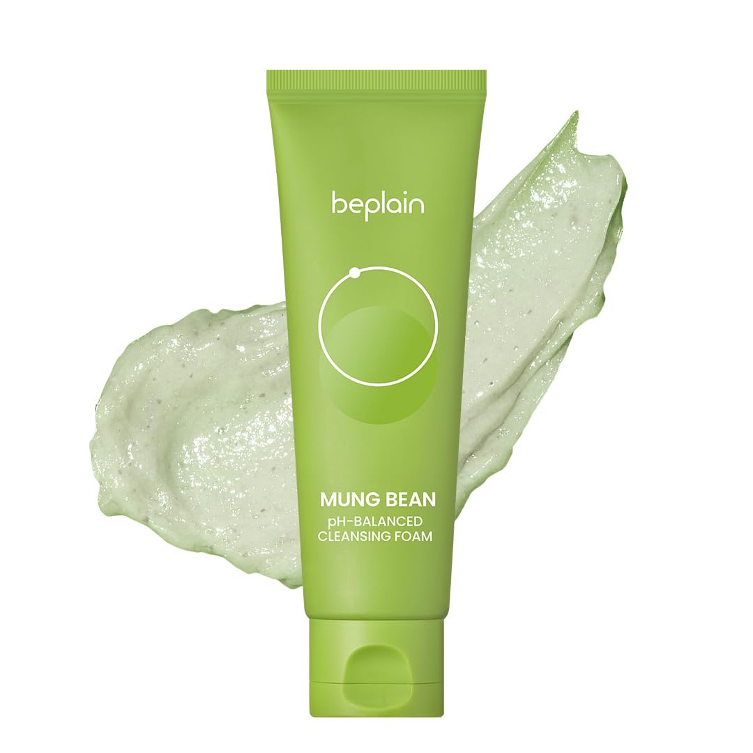 beplain Mung Bean pH-Balanced Cleansing Foam for Sensitive Skin, 5.4 fl oz beplain