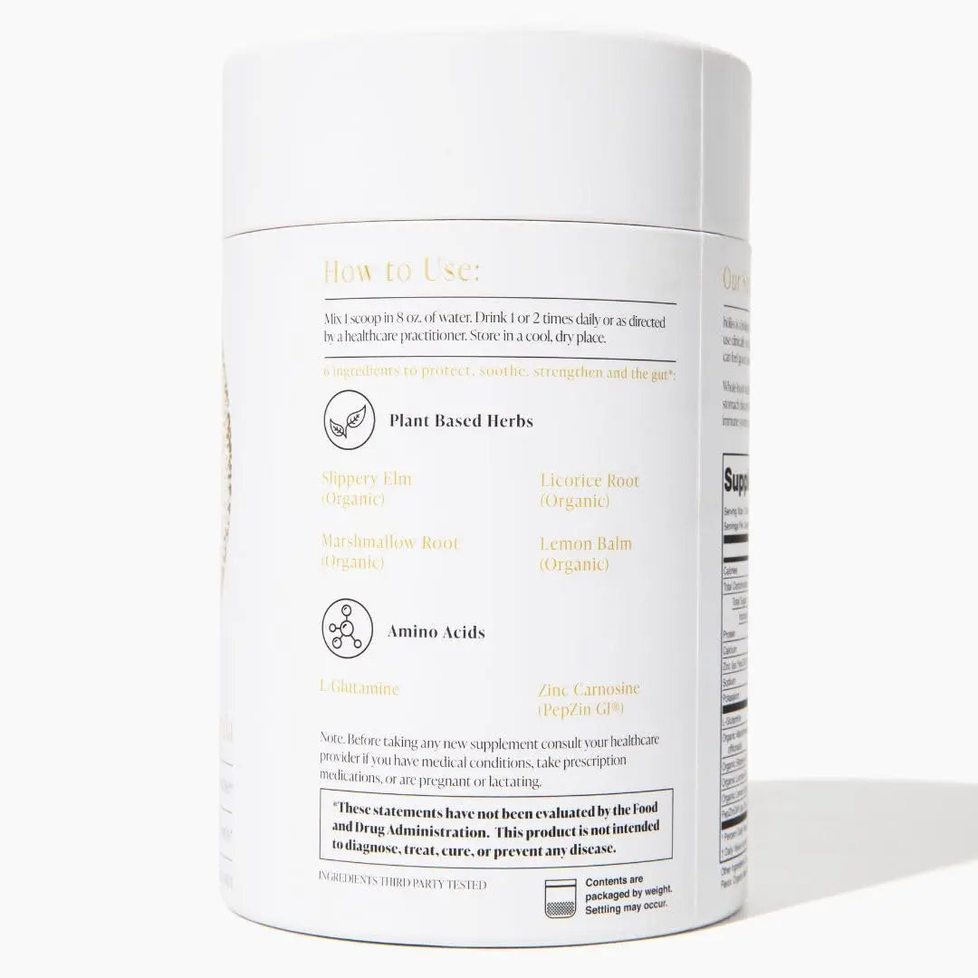 HOLISS Daily Gut Health Kit – 6-in-1 All Natural Supplement, Bloat & Gas Aid, GI Lining Repair, IBS Support – Lemon Balm, L-Glutamine, PepZinGI, Mixed Berry, 30 Servings, Electric Mixer & Spoon HOLISS buy australia supplements