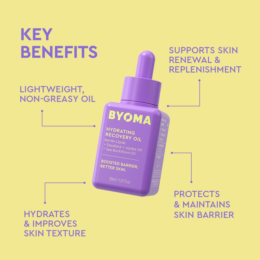 BYOMA Hydrating Recovery Oil, Ultra-Lightweight, Non-Greasy Oil (30ml) BYOMA