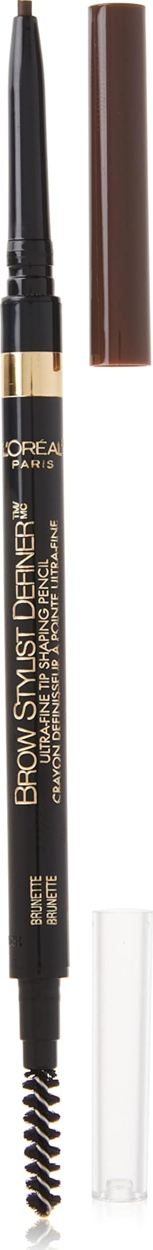 L'Oreal Paris Makeup Brow Stylist Definer Waterproof Eyebrow Pencil, Ultra-Fine Mechanical Pencil, Draws Tiny Brow Hairs and Fills in Sparse Areas and Gaps, Brunette, 0.003 Ounce (1 Count) L'Oreal Paris