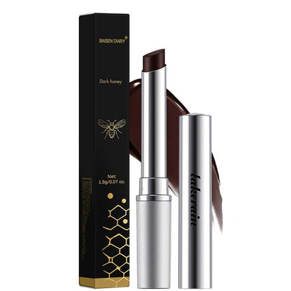 Honey Lipstick Tinted Lip Balm - Sheer Hydrating Lipstick for All Skin Tones - Moisturizing Lip Color, Nourishing Lip Balm with a Hint of Natural Black Cherry Tint BAISEN DIARY