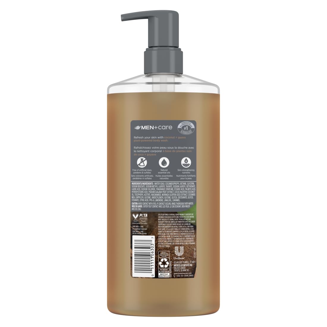 Dove Men Moisturizing Body Wash for Men, Coconut + Guava, 26 oz DOVE MEN + CARE
