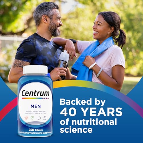 Centrum Multivitamin for Men, Multivitamin/Multimineral Supplement with Vitamin D3, B Vitamins and Antioxidants, Gluten Free Centrum