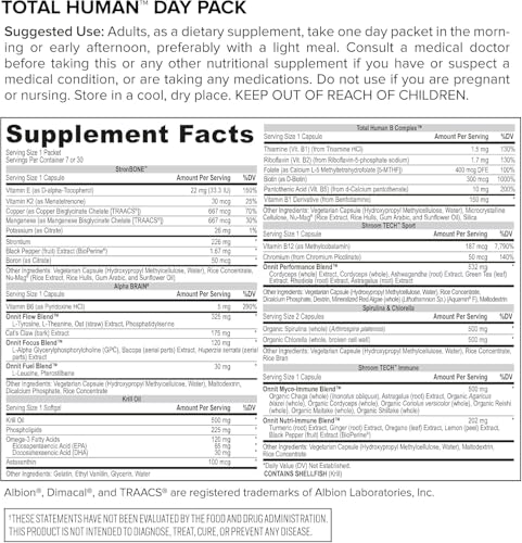 ONNIT Total Human Adult Multivitamin Comprehensive Capsule Packs with Day and Night Support, Daily Vitamin Packs for Men and Women, Dietary Supplement Capsules, 30-Day Supply, 60 Packs ONNIT buy australia supplements
