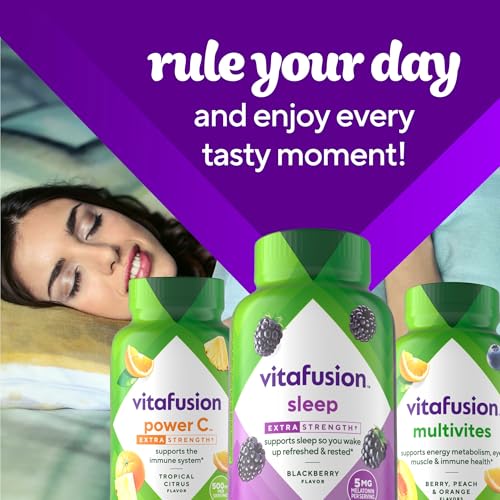 Vitafusion Extra Strength Melatonin Gummy Vitamins, 5mg, 120 ct Gummies Vitafusion
