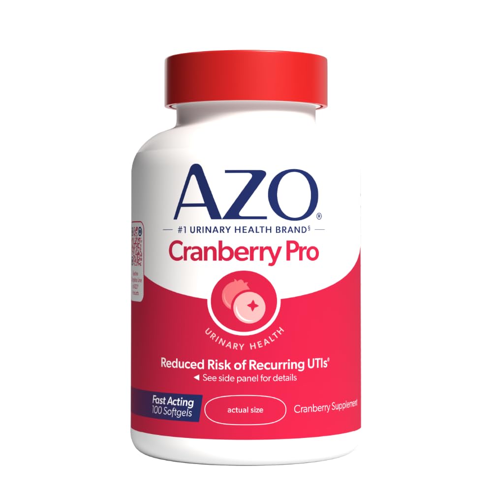 AZO Cranberry Pro, Cranberry Pills for Women & Men, 600mg Pacran, Made with Concentrated Whole Fruit Cranberry Powder to Help Cleanse and Protect The Urinary Tract AZO