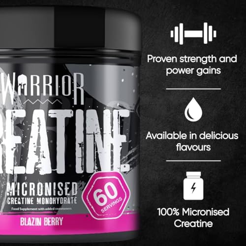 Warrior Creatine Monohydrate Powder – 300g – Micronised for Easy Mixing and Consumpti Warrior buy australia supplements