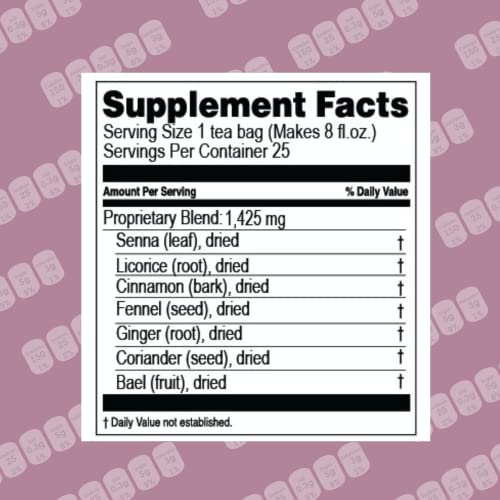 Hyleys Colon Cleanse Tea Acai Berry Flavor - 25 Tea Bags (12 Pack - 300 Tea Bags Total) HYLEYS buy australia supplements