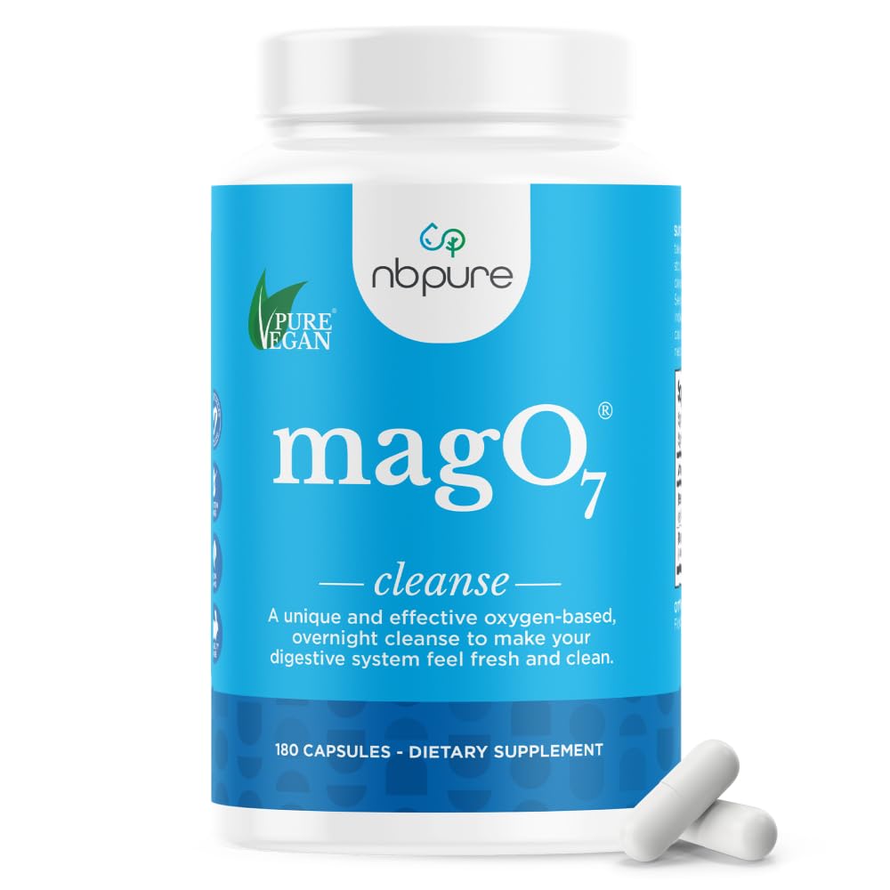 nbpure MagO7 - Natural Colon Cleanse & Detox - Occasional Constipation Relief, Stool Softener, & Bloating Support for Men & Women nbpure