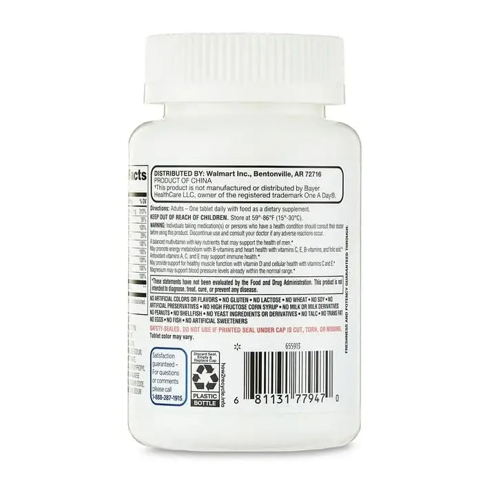 AGILIPET Equate One Daily Men's Multivitamin Multimineral Supplement Tablets, 100 Count Sticker AGILIPET buy australia supplements