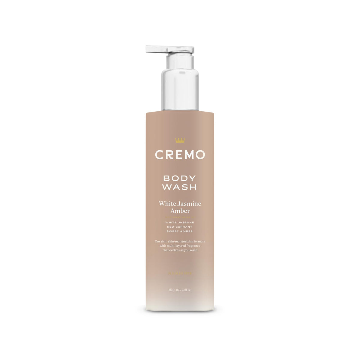Cremo Body Wash for Women, White Jasmine Amber, 16 Fl Oz Cremo