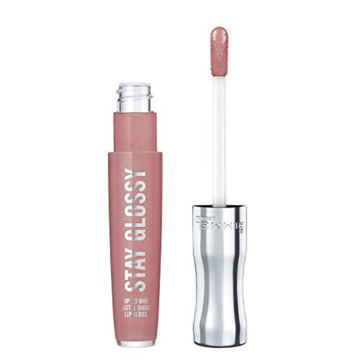 Rimmel Stay Glossy Lip Gloss - Non-Sticky and Lightweight Formula for Lip Color and Shine - 130 Blushing Belgraves, .18oz Rimmel