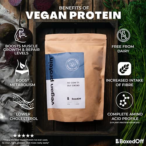 Vegan Protein Powder, Complete Plant Based Protein - 5 Plant Protein Sources - No Additives Boxed OffBuy Supplements Australia