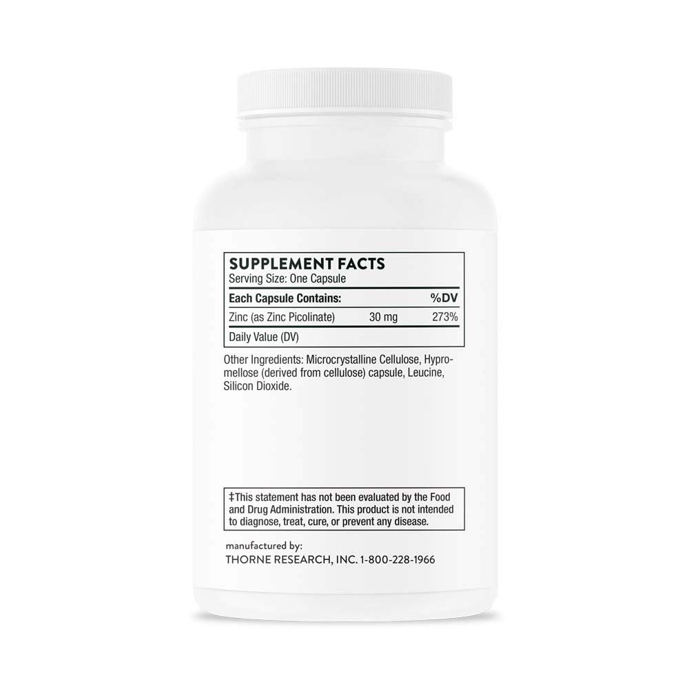 Thorne Zinc Picolinate 30 mg - Well-Absorbed Zinc Supplement for Growth and Immune THORNE buy australia supplements