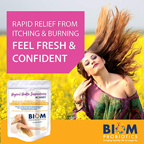 Biom Probiotics Prebiotics Boric acid Suppositories . Feminine Health Probiotic for Infections Biom Probiotics buy australia supplements