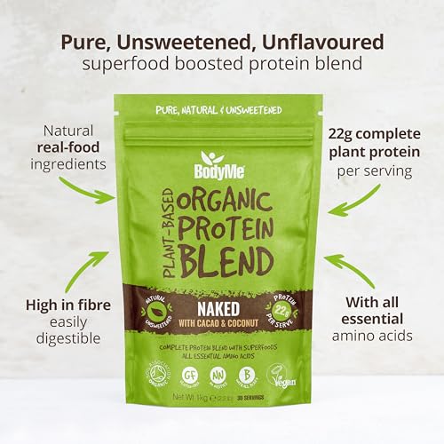BodyMe Organic Vegan Protein Powder Blend, Cacao Coconut - Unsweetened, Low Carb BodyMeBuy Supplements Australia