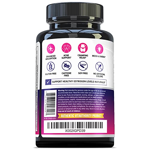 Myo-Inositol D-Chiro Women's Hormone Balance Supplement - 40:1 Myo-Inositol & D-ChiroInositol Blend with DIM for Hormone Balance for Women - Health Vitamins for Skin, Energy, & Cycle Support (1 Month) Vitauthority buy australia supplements