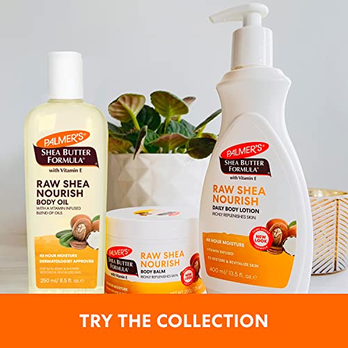 Palmer's Shea Formula Raw Shea Body Oil with Vitamin E, Deep Body Moisturizer to Soothe Palmer's