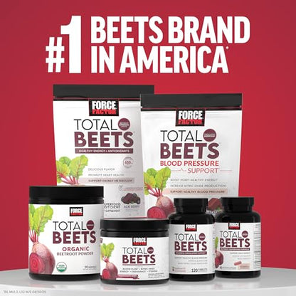 Force Factor Total Beets Ultimate Heart Health Chews for Blood Pressure Support, with Beetroot Powder, CoQ10, B Vitamins & Grapeseed Extract for Blood Flow & Energy Force Factor