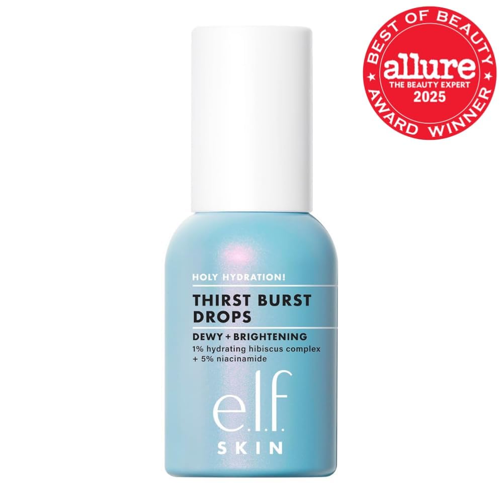 e.l.f. SKIN Thirst Burst Drops, Serum For A Radiant Complexion Instantly & Over Time, Made With Hyaluronic Acid, Vegan & Cruelty-Free e.l.f.