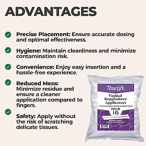NewLife Naturals Disposable Plastic Vaginal Suppository Applicators - Fits Most Boric Acid Suppositories NewLife Naturals buy australia supplements