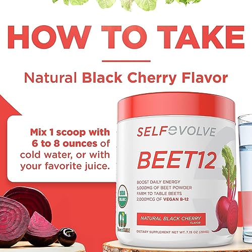 selfevolve Beet12 - Organic Beet Root Powder Enhanced with Vitamin B12, Nitric Oxide Booster selfevolve buy australia supplements