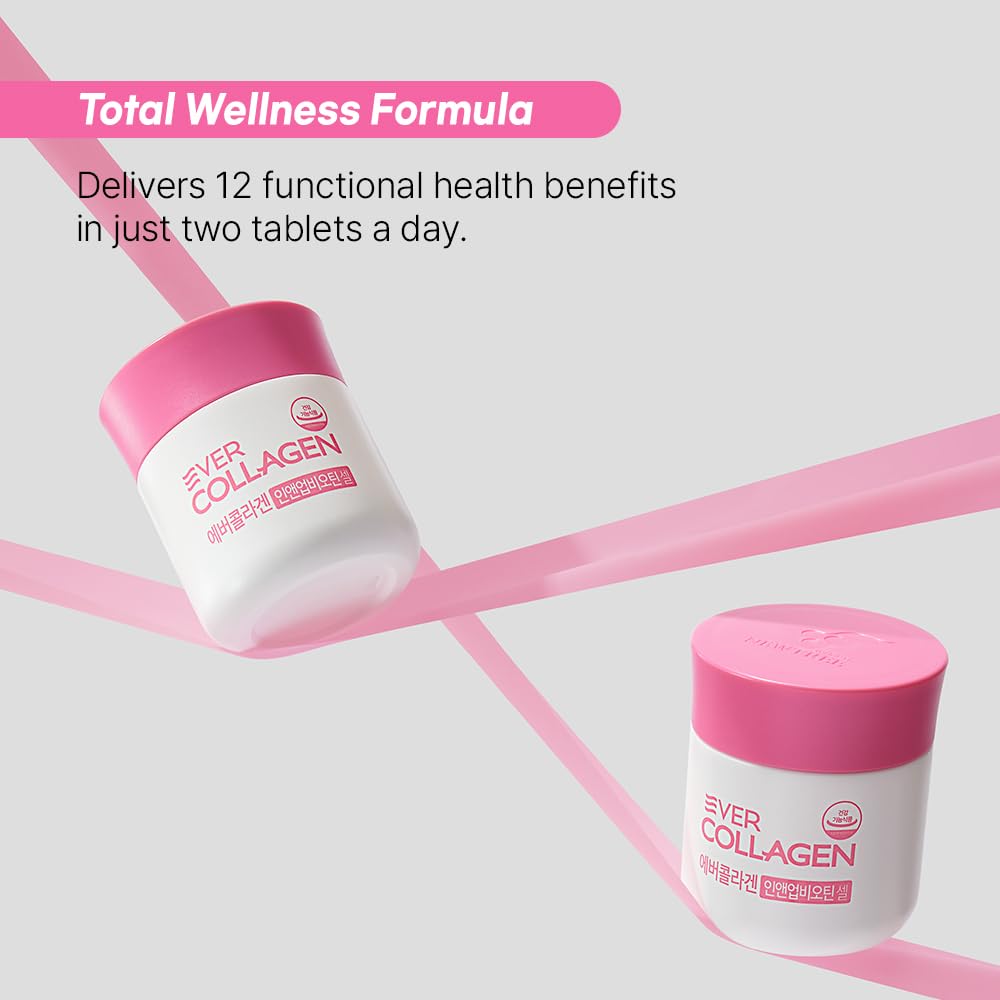 Ever Collagen in&UP Biotin Cell, Low Molecular Marine Fish Collagen Peptides Tablets with Vitamin Selenium Supplements - Healthy Skin, Hair, Nail for Women - Antioxidant Supplement EVER COLLAGEN TIME buy australia supplements