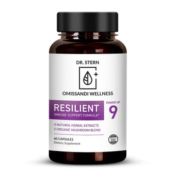 OMISSANDI-WELLNESS Resilient - Natural Immune System Support - Dr. Ian Stern Formulated - to boost your defenses - W/Organic Mushroom Blend, Echinacea, Astragalus & More - Vegan - Made in USA- 60 Caps Dr. Stern buy australia supplements