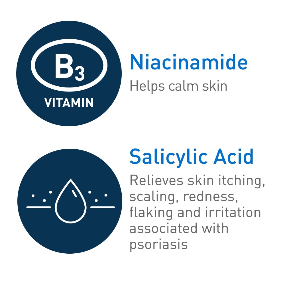 CeraVe Psoriasis Cream, Salicylic Acid Moisturizing Dry Skin Treatment, 8oz CeraVe