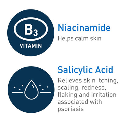 CeraVe Psoriasis Cream, Salicylic Acid Moisturizing Dry Skin Treatment, 8oz CeraVe