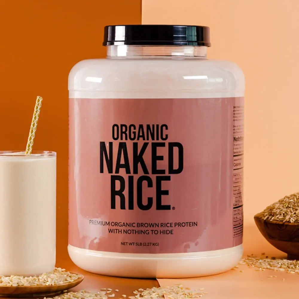 NAKED Rice 1Lb - Organic Brown Rice Protein Powder - Vegan Protein Powder, GMO Free, Gluten Free & Soy Free. Plant-Based Protein, NAKED