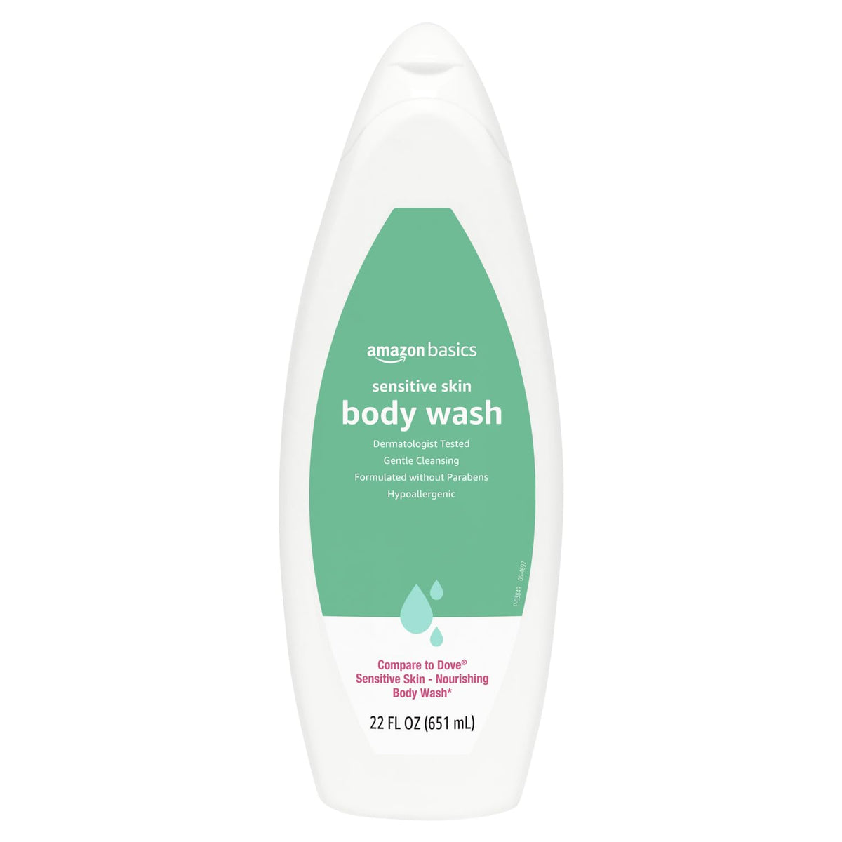 Amazon Basics Hypoallergenic Body Wash for Sensitive Skin, Creamy Lather, Paraben Free, 22 fl oz (1-Pack) Amazon Basics