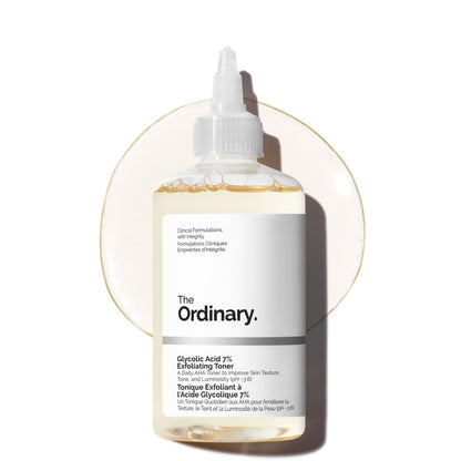 The Ordinary Glycolic Acid 7% Exfoliating Toner, Brightening and Smoothing Daily Toner for More Even-Looking Skin Tone, 8.1 Fl Oz The Ordinary