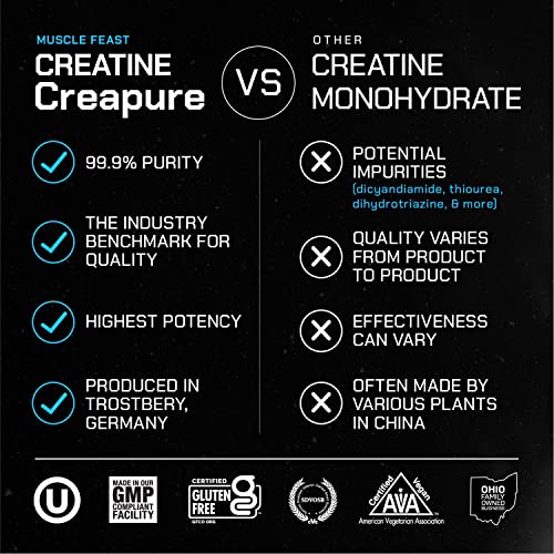 Muscle Feast Creapure Creatine Monohydrate Powder for Muscle Growth Nutritional Muscle Feast buy australia supplements