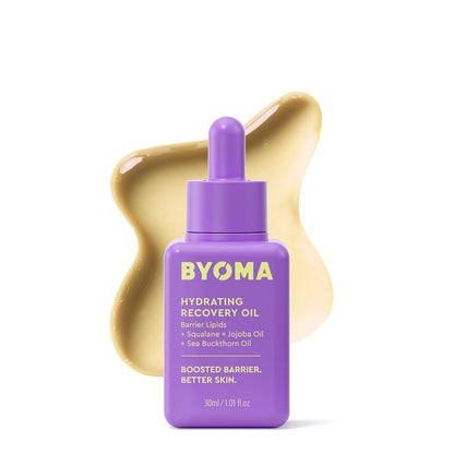 BYOMA Hydrating Recovery Oil - Luxury Face Oil with Squalane, Jojoba Oil & Seabuckthorn Oil - Instant Radiant and Glowy Skin BYOMA