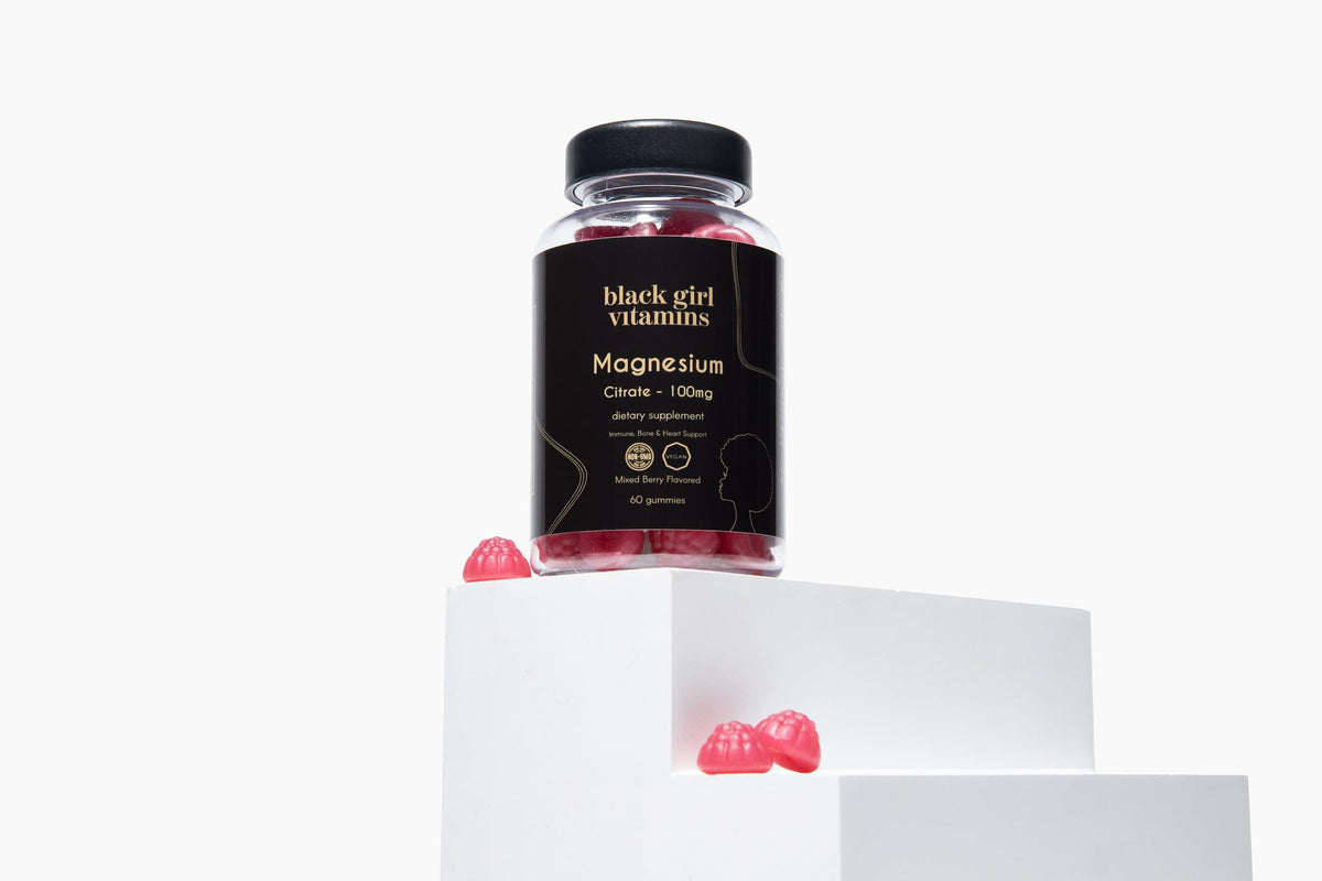 Black Girl Vitamins - Magnesium Gummies, for Sleep, Immunity, and Bone Support. Magnesium Citrate Supplement Black Girl Vitamins