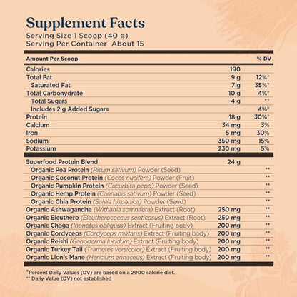 Four Sigmatic Organic Vegan Protein Powder | 18g Plant-Based Protein per Serving Four SigmaticBuy Supplements Australia