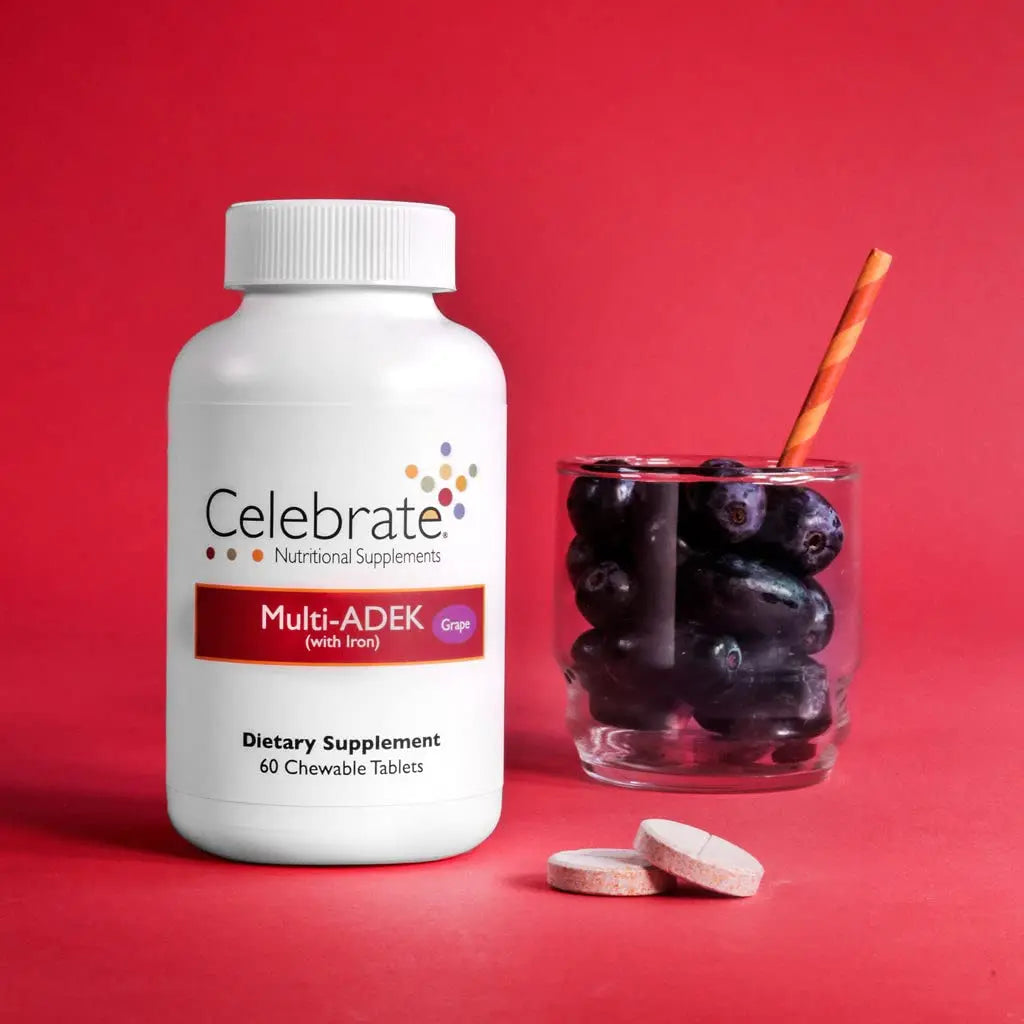 Celebrate Vitamins Multi ADEK Chewables, 60mg Iron - Daily Bariatric Multivitamin, Vitamins A, D, E, K & B12 for Duodenal Switch Surgery Patients Celebrate Bariatric Supplements buy australia supplements