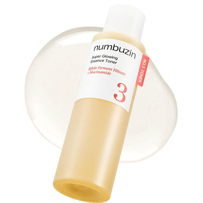 numbuzin No.3 Super Glowing Essence Toner, Fermented Toner for Skin Glow & Texture, Bifida, Niacinamide, Hydrating numbuzin
