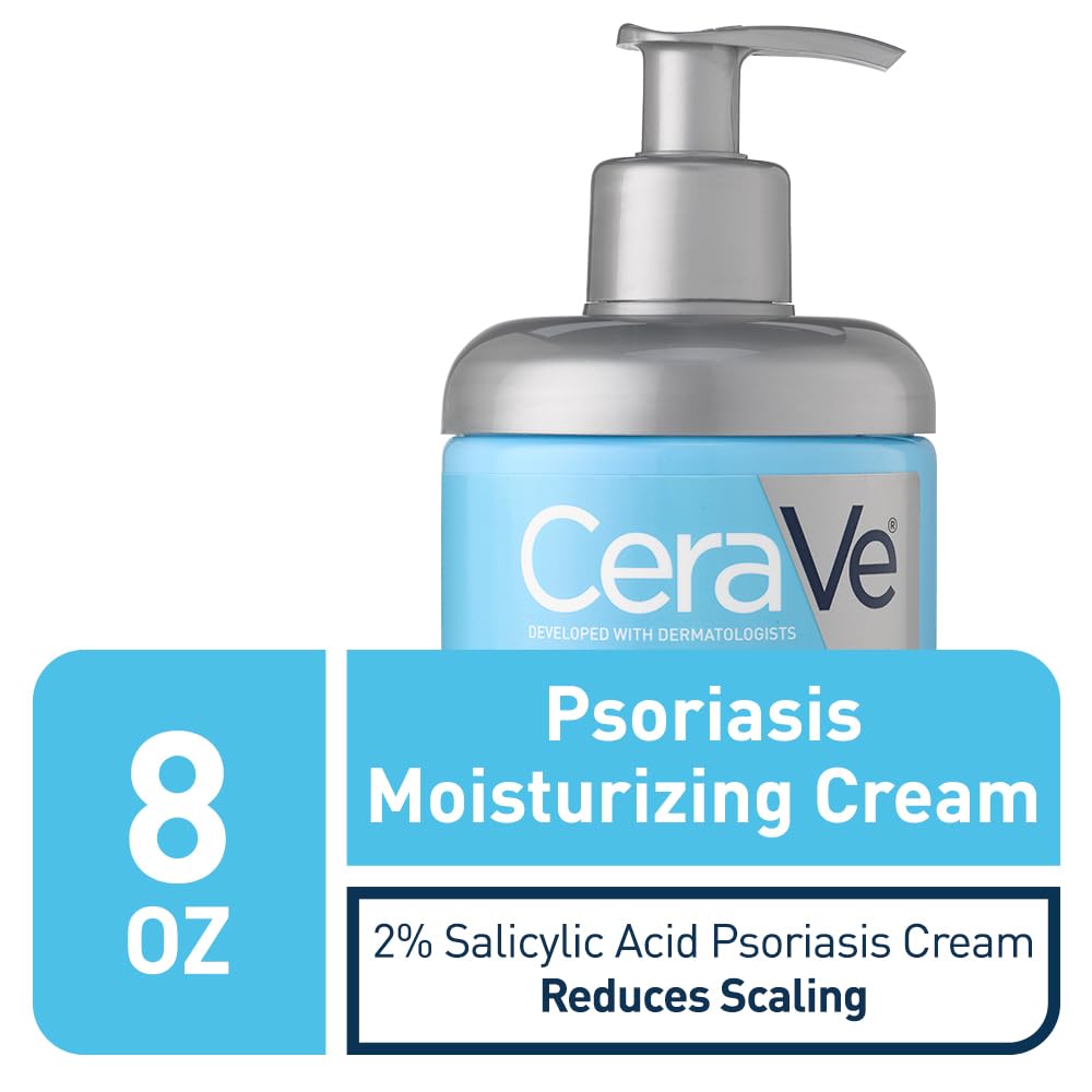 CeraVe Psoriasis Cream, Salicylic Acid Moisturizing Dry Skin Treatment, 8oz CeraVe