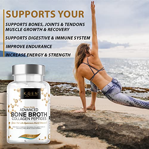 Pure Bone Broth Collagen Supplement Capsules Grass Fed Advanced Blend of Multi Collagen K GEN rejuvenation nutrition buy australia supplements