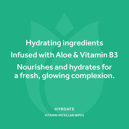 Pond's Vitamin Micellar Wipes For Dry Skin Hydrate Aloe Vera Removes Waterproof Makeup 25 Wipes (Pack of 2) POND'S